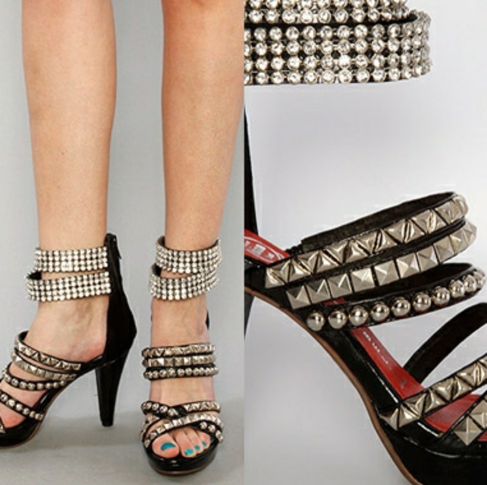 ISO Jeffrey Campbell Mel Studded Rhinestone Sandal